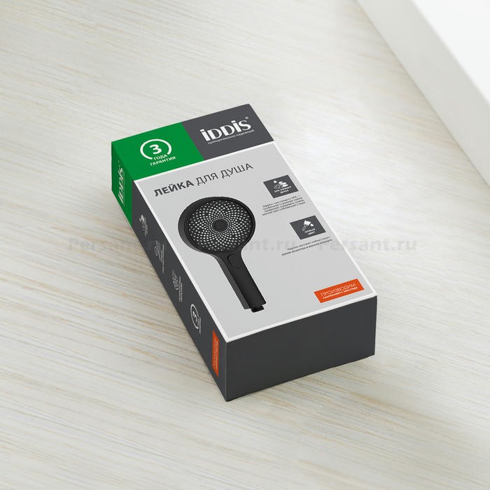 Душевая лейка IDDIS SpaHome 3 режима SPA3F0Bi18 черная матовая