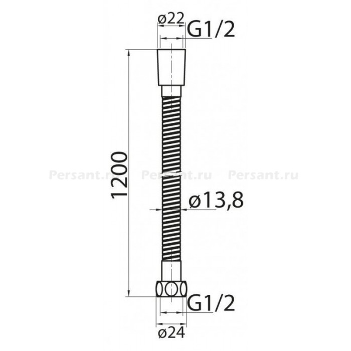Душевой шланг Cezares ARTICOLI VARI CZR-FMDC-120-03 120 см, латунь, золото глянцевое