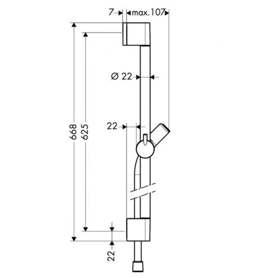 Штанга для душа hansgrohe Unica'Croma 100 27611000 65 см