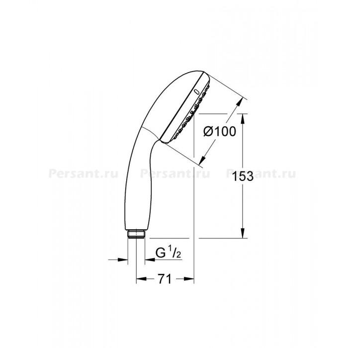 Душевая лейка Grohe New Tempesta 3 режима 28261002