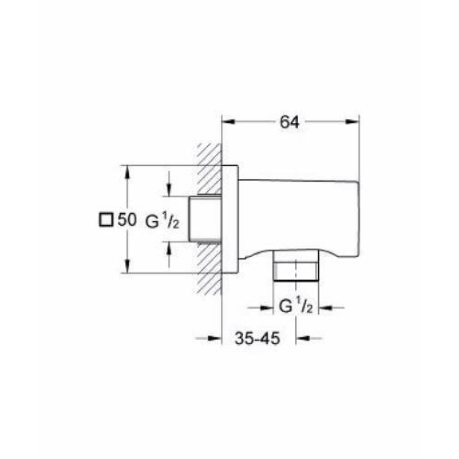 Подключение для шланга Grohe Rainshower Neutral 27076LS0