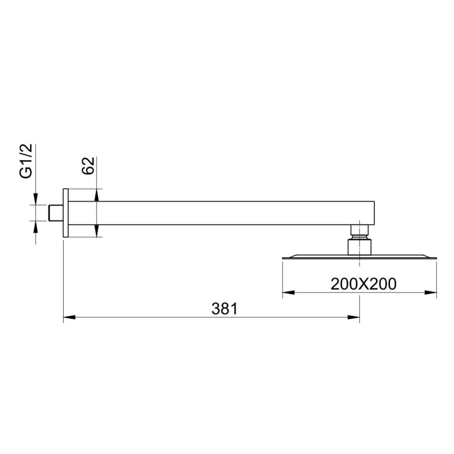 Верхний душ BelBagno ROMANO ROM-SLD-CRM