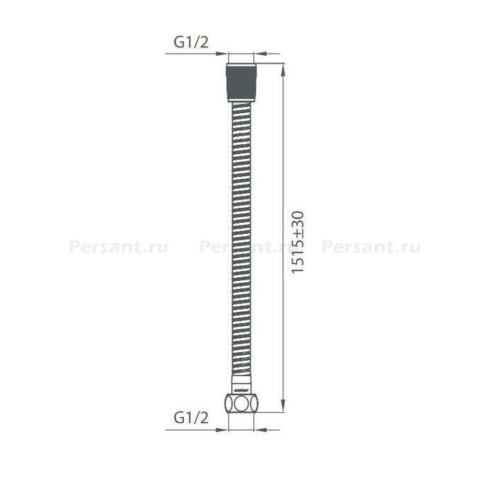 Душевой шланг Milardo 180P150M19 150 см, ПВХ