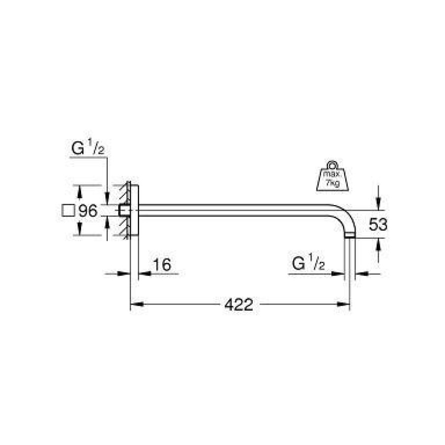 Душевой кронштейн Grohe Rainshower 26145000