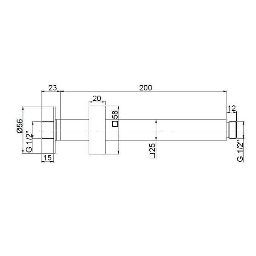 Кронштейн для верхнего душа Paini - 50CR744T720BI