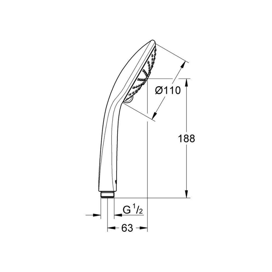 Ручной душ Grohe Euphoria massage 110 27221000