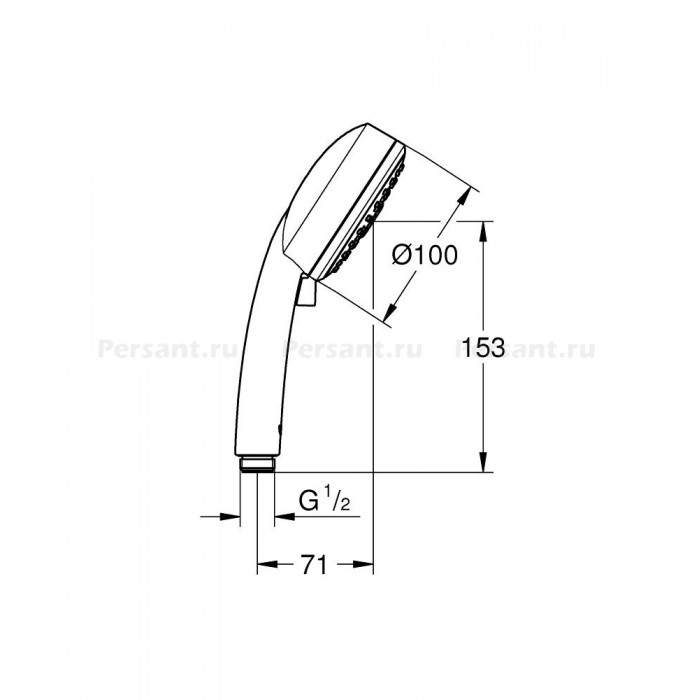 Душевая лейка GROHE New Tempesta Cosmopolitan 3 режима 27572002