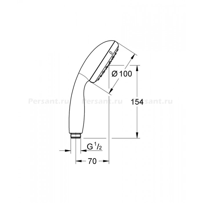 Душевая лейка Grohe New Tempesta 2 режима 27597001