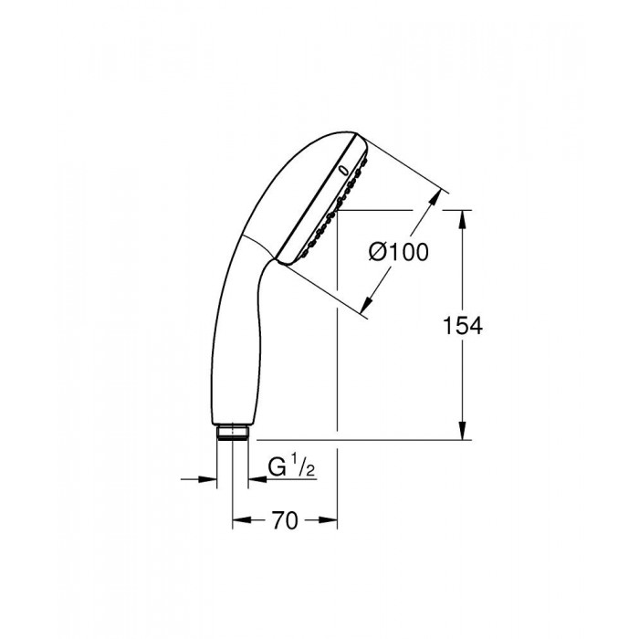 Душевая лейка GROHE New Tempesta Classic 27923001