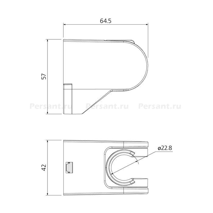 Держатель для душа Milardo 360 360CP00M53 хром