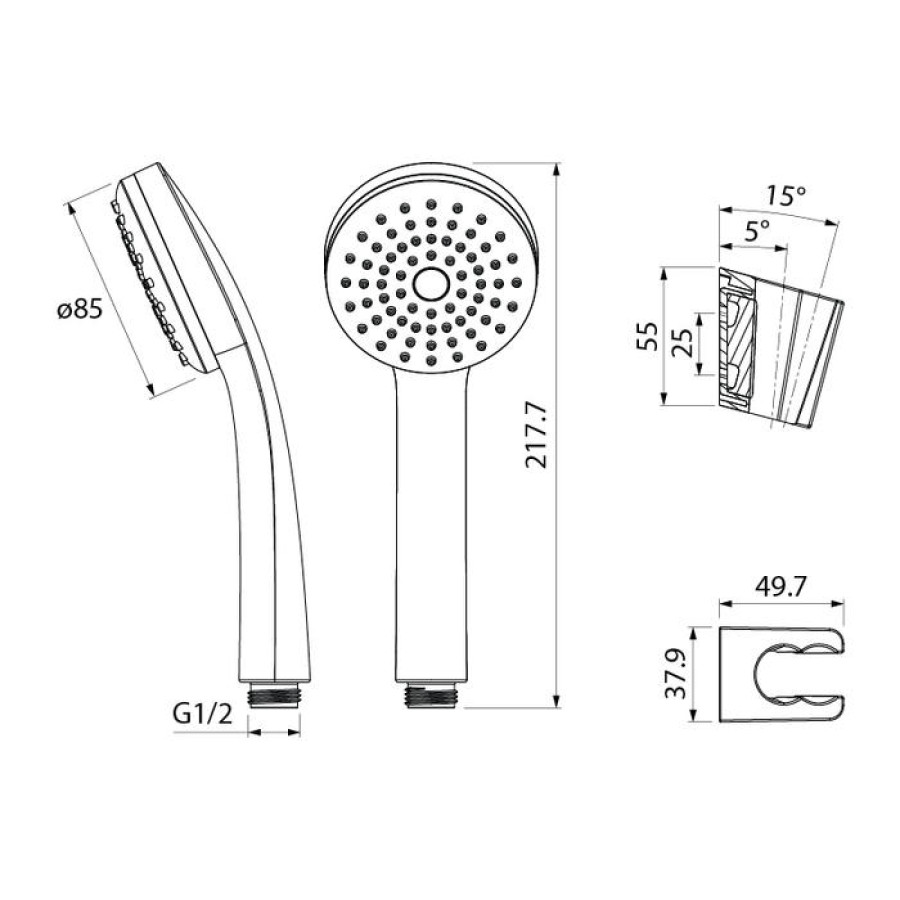 Душевая лейка IDDIS 0011F00i16