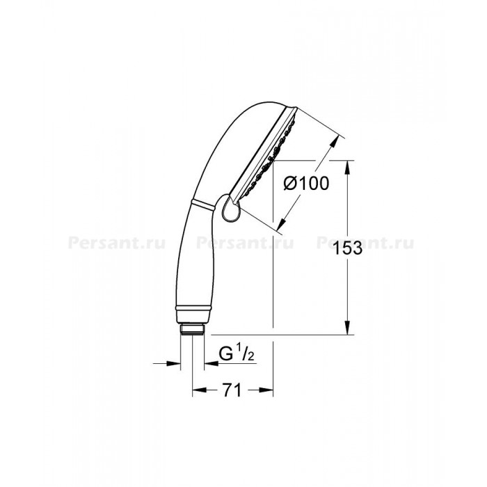 Душевая лейка Grohe New Tempesta Rustic 4 режима 27608001