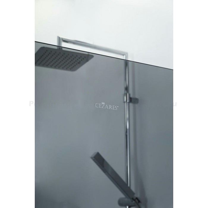 Душевая перегородка Cezares Liberta 110 LIBERTA-L-1-110-GR-Cr профиль хром стекло серое