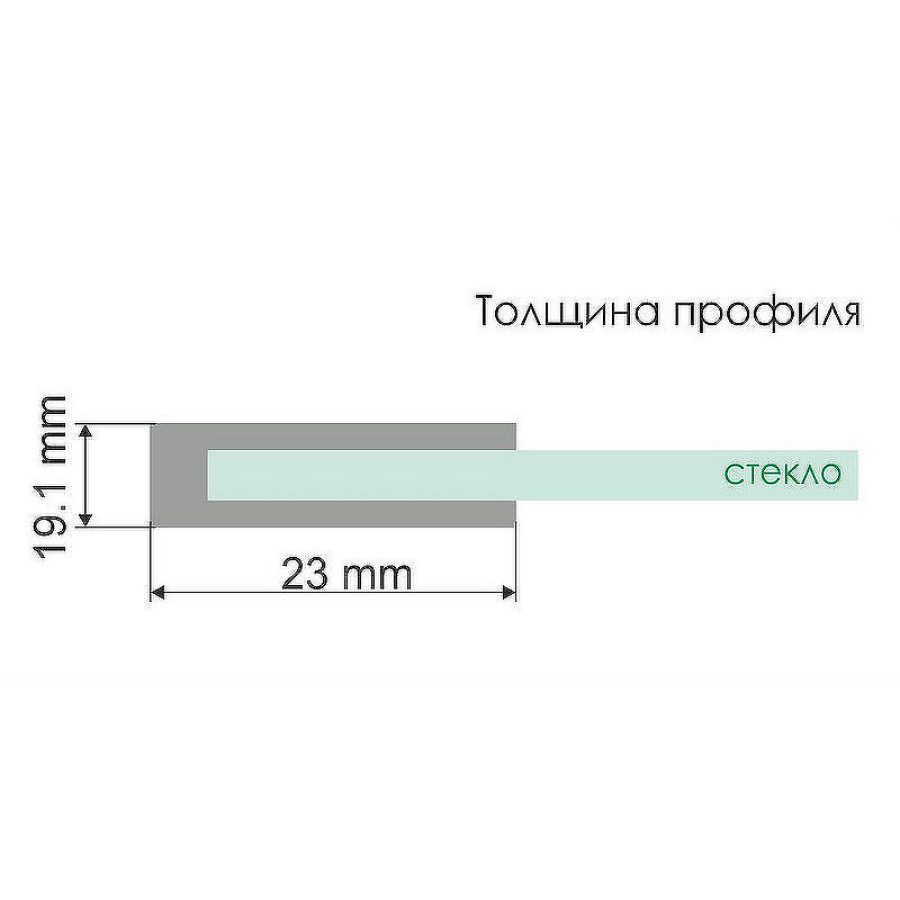 Душевая дверь WasserKRAFT Elbe 90 74P04 профиль Черный матовый стекло прозрачное