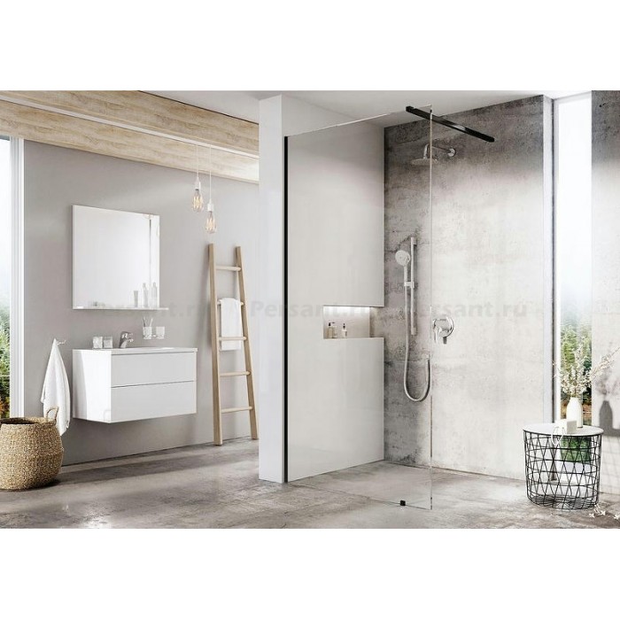 Душевая перегородка Ravak Walk-In Wall 150 GW9WP0300Z1 профиль черный. стекло прозрачное