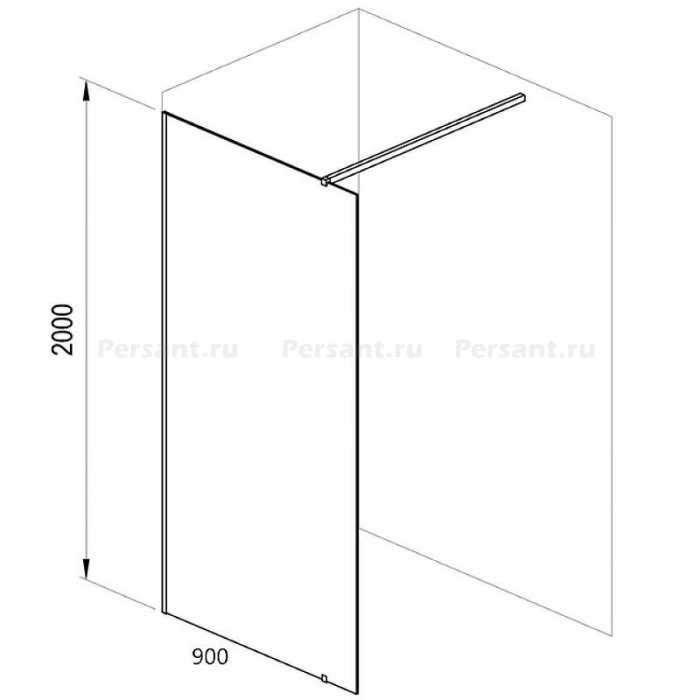 Душевая перегородка Ravak Walk-In Wall 90 GW9W70C00Z1 профиль хром, стекло прозрачное