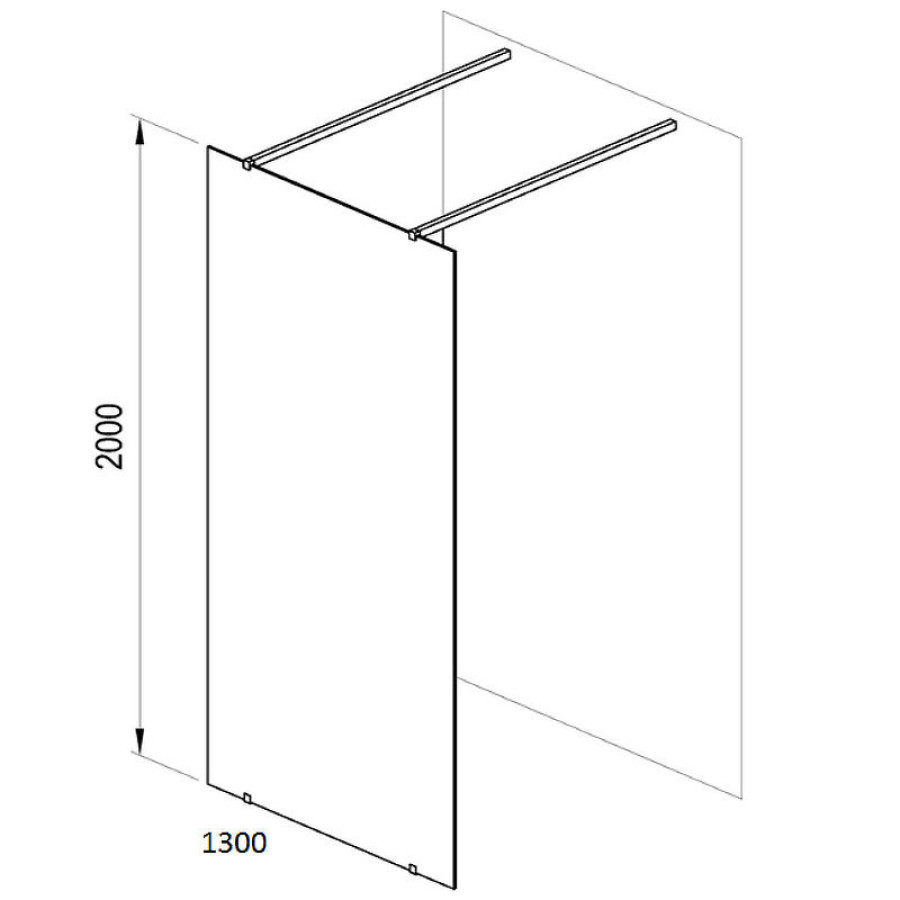 Душевая перегородка Ravak Walk-In Free 130 GW9FJ0C00Z1 профиль Хром стекло Transparent