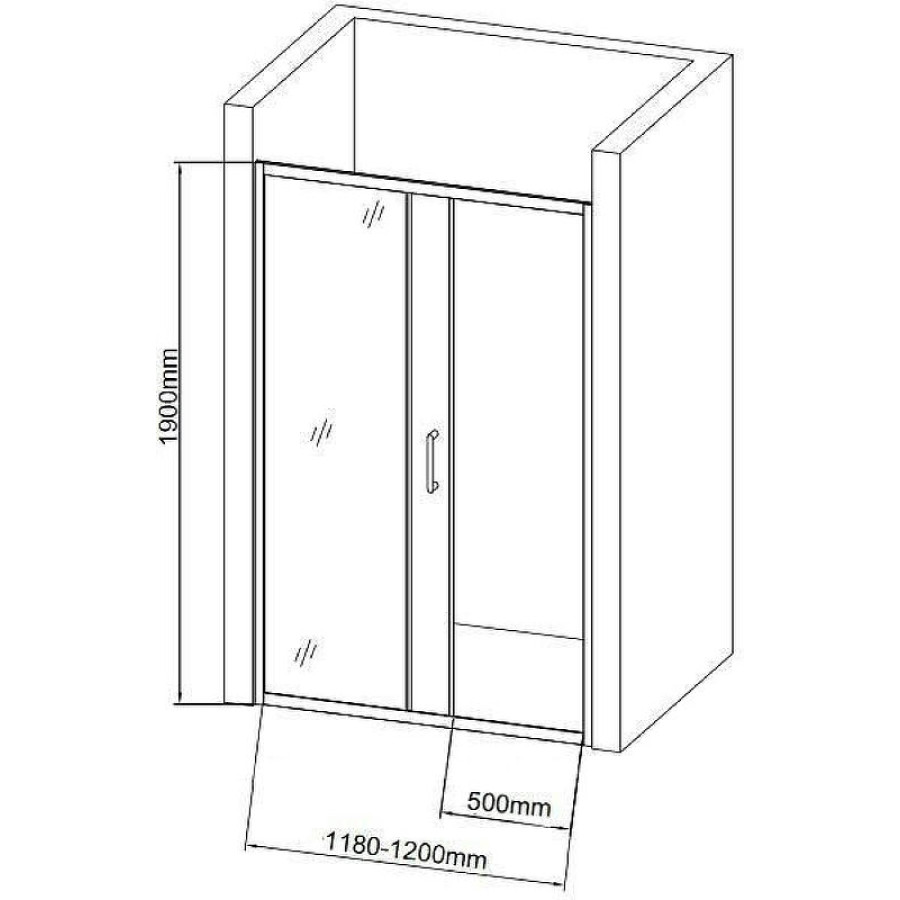 Душевая дверь Aquanet SD-1000A 100 273604 профиль Хром стекло прозрачное