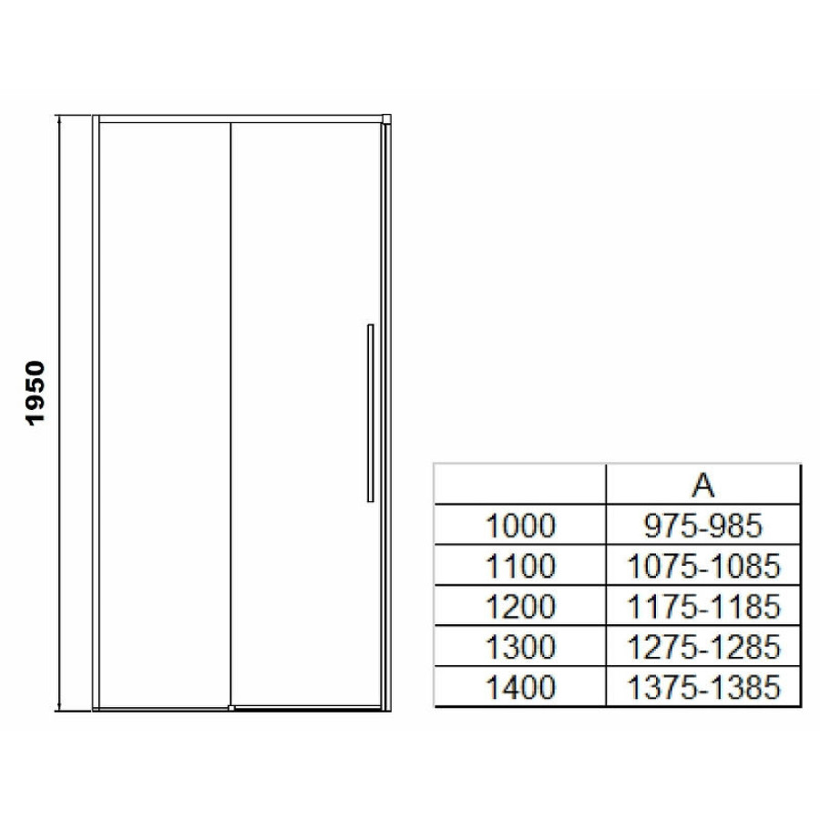 Душевая дверь RGW Stilvoll SV-12B 130 32321213-14 профиль Черный стекло прозрачное