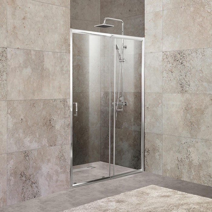 Душевая дверь BelBagno Unique 100 UNIQUE-BF-1-100/115-C-Cr профиль хром стекло прозрачное
