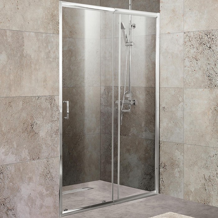 Душевая дверь BelBagno Unique 100 UNIQUE-BF-1-100/115-C-Cr профиль хром стекло прозрачное