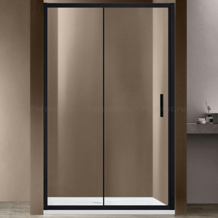 Душевая дверь Vincea Garda 105 VDS-1G105CLB профиль черный, стекло прозрачное