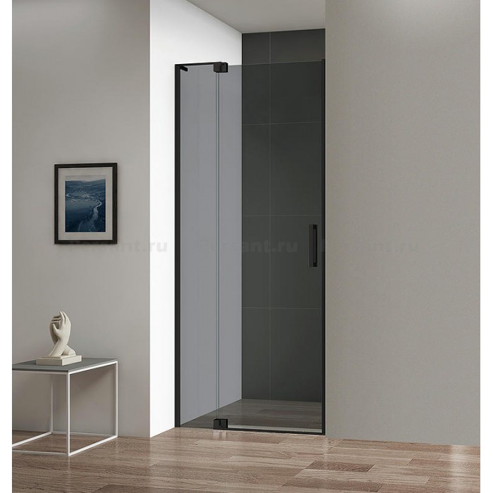Душевая дверь Cezares Slider 80 SLIDER-B-1-70/80-GRIGIO-NERO профиль черный стекло серое