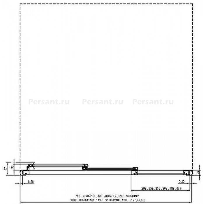 Душевая дверь Ravak Supernova ASDP3-110 00VD03R211 профиль Черный матовый витраж пластик Pearl