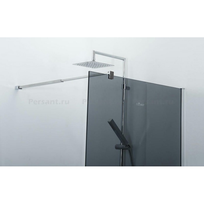 Душевая перегородка Cezares Liberta 110 LIBERTA-L-1-110-GR-Cr профиль хром стекло серое