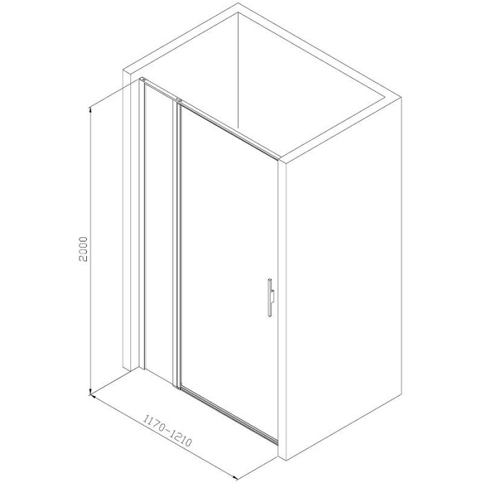 Душевая дверь Allen Brau Priority 120 3.31031.00 профиль Хром стекло прозрачное