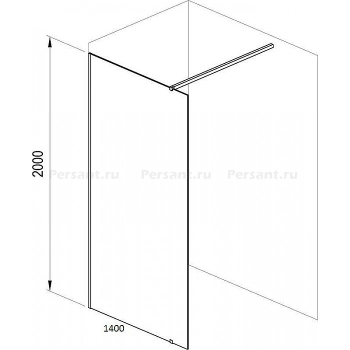 Душевая перегородка Ravak Walk-In Wall 140 GW9WM0C00Z1 профиль хром, стекло прозрачное