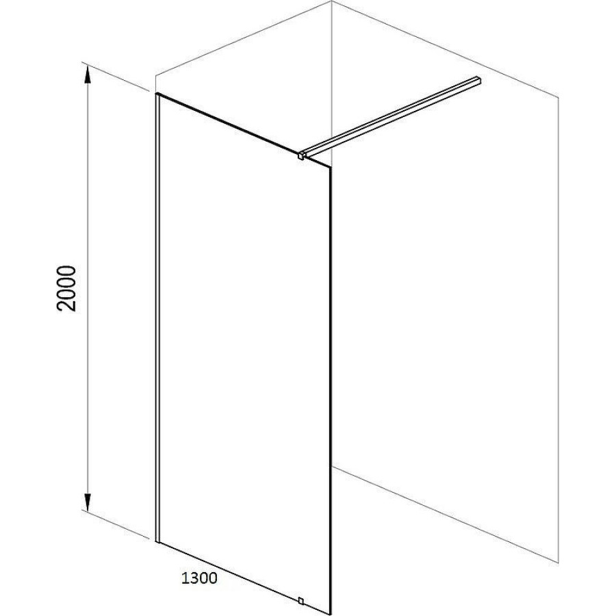 Душевая перегородка Ravak Walk-In Wall 130 GW9WJ0C00Z1 профиль Хром стекло Transparent