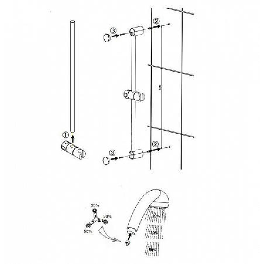 Душевой гарнитур Jacob Delafon Eco E14320-CP