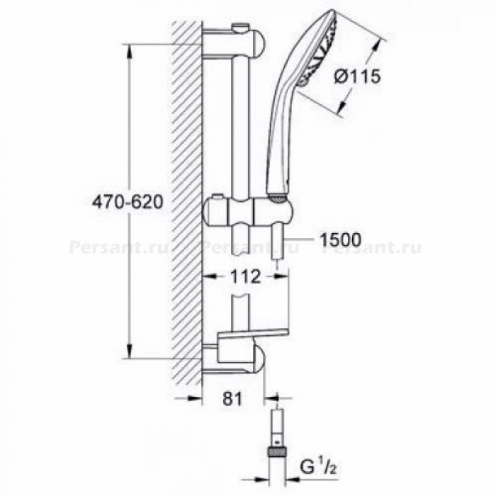 Душевой гарнитур Grohe Euphoria 110 Duo 27242001