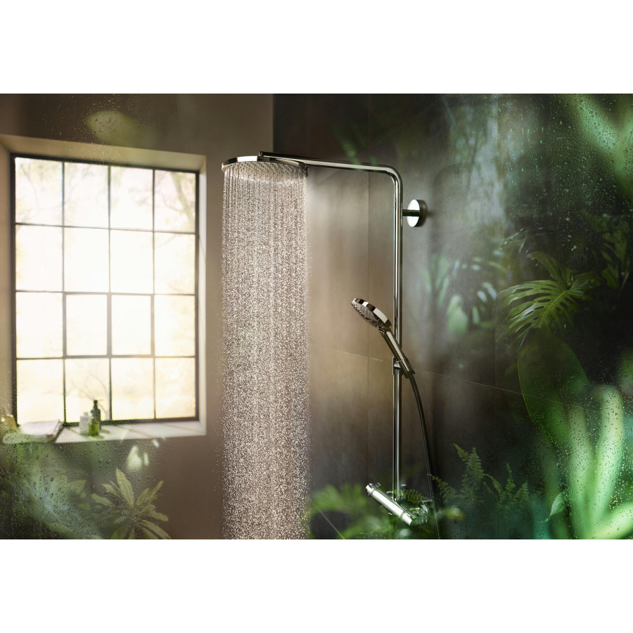 Душевая система hansgrohe Raindance Select S Showerpipe 240 1jet P 27633670 с термостатом матовый черный