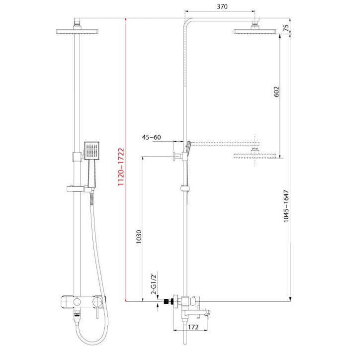 Душевая стойка Lemark Tropic LM7004C