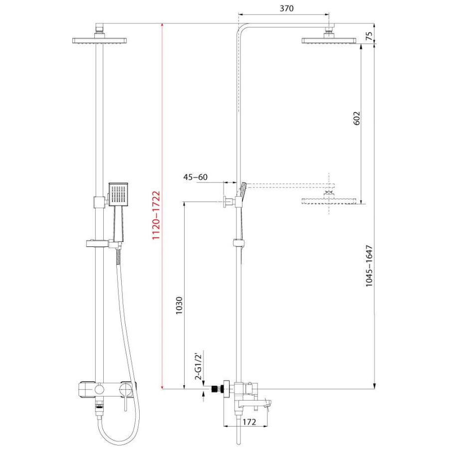 Душевая стойка Lemark Tropic LM7004C