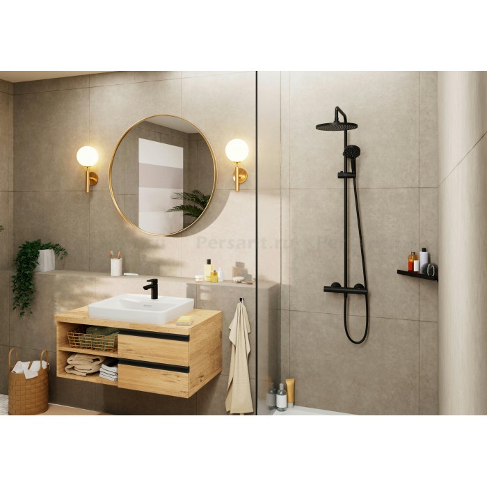 Душевая стойка Hansgrohe Vernis Blend 240 1jet 26426670 с термостатом, черная