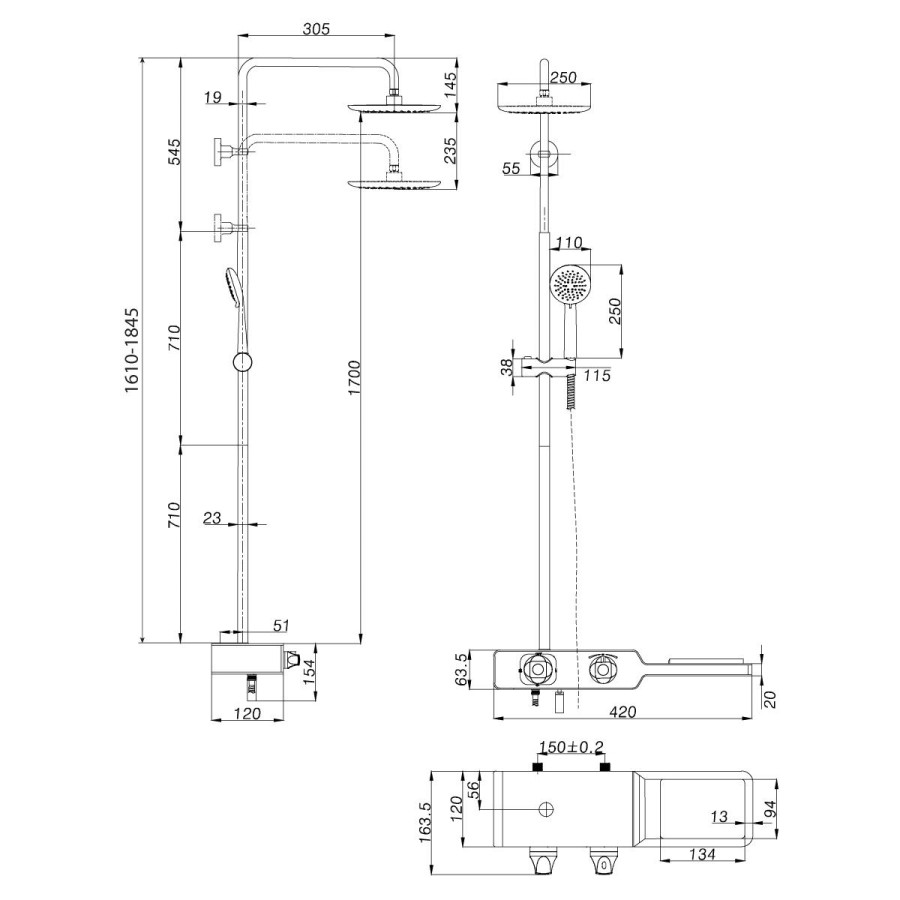 Душевая стойка Lemark Tropic LM7009C