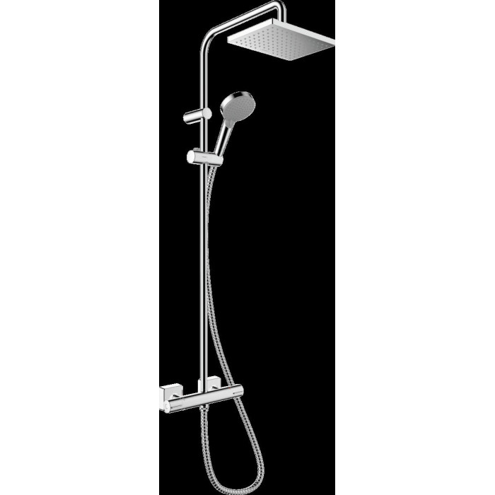 Душевая система c термостатом hansgrohe Vernis Shape Showerpipe 230 1jet Green 26319000, хром