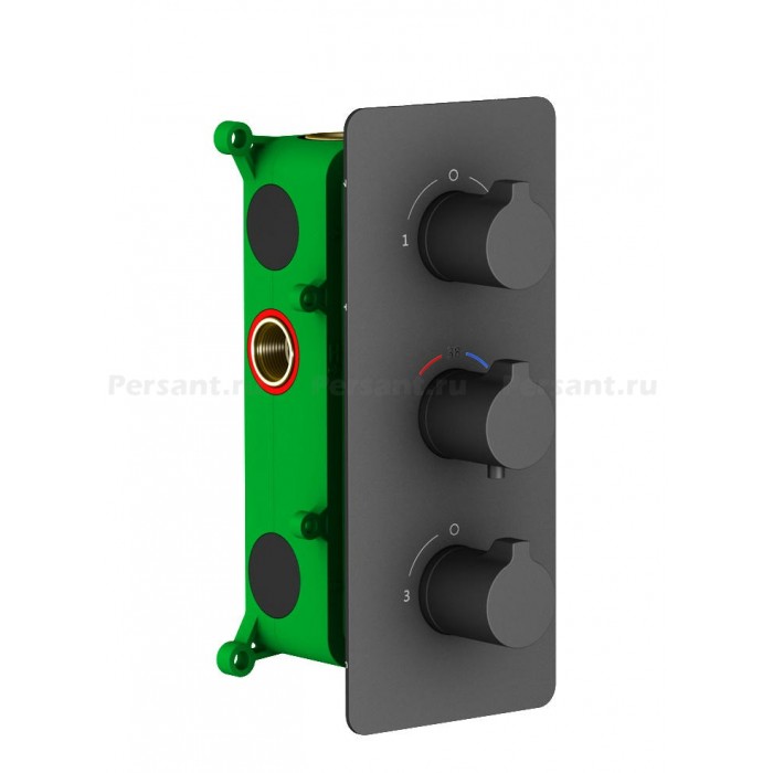 Душевой комплект Timo Petruma SX-5149/03SM с термостатом, черный матовый