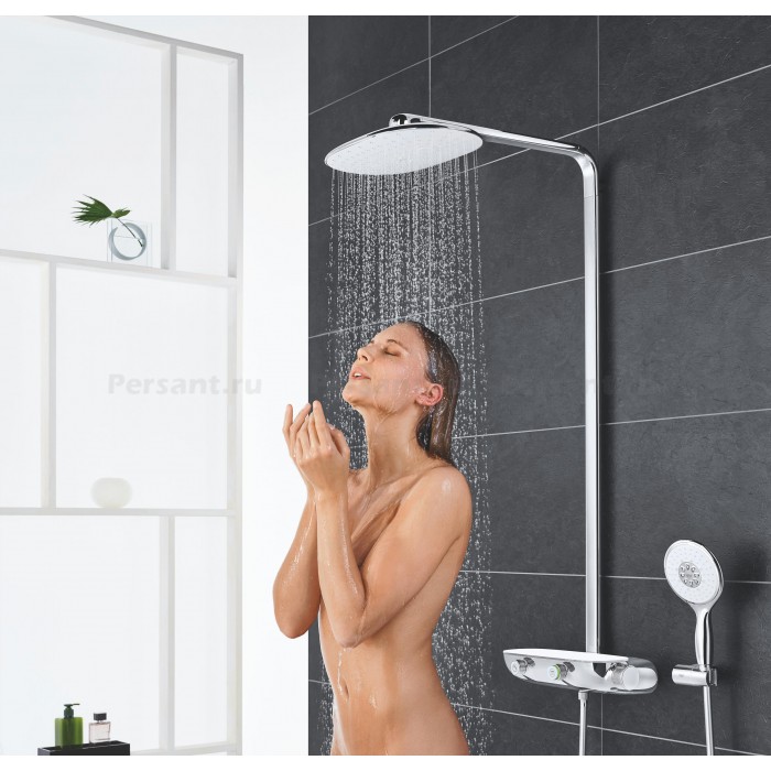 Душевая стойка Grohe Rainshower SmartControl 360 MONO 26361LS0 с термостатом, белая луна