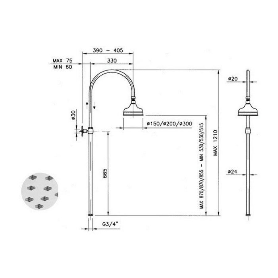 Душевая стойка Nicolazzi 5712WS CR20