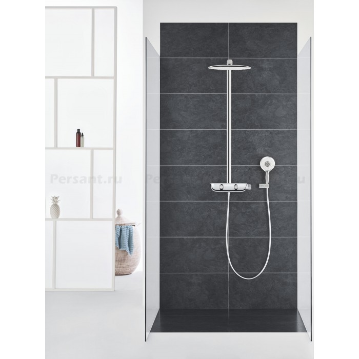 Душевая стойка Grohe Rainshower SmartControl 360 MONO 26361LS0 с термостатом, белая луна