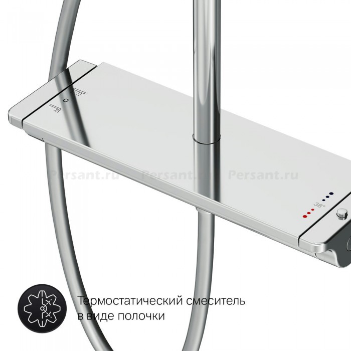 Душевая стойка AM.PM Spirit 2.0 F0770A400 с термостатом, хром