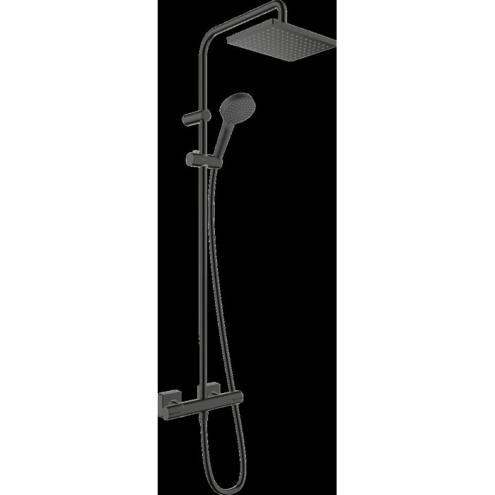 Душевая система c термостатом hansgrohe Vernis Shape Showerpipe 230 1jet 26286670, матовый черный