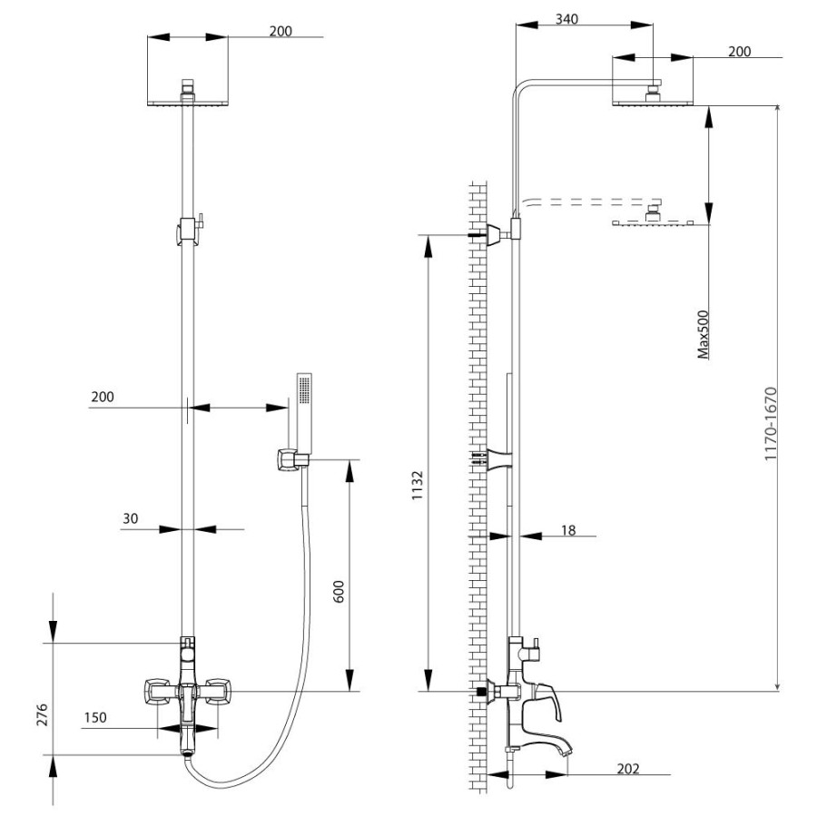 Душевая стойка Lemark Nubira LM6262ORB