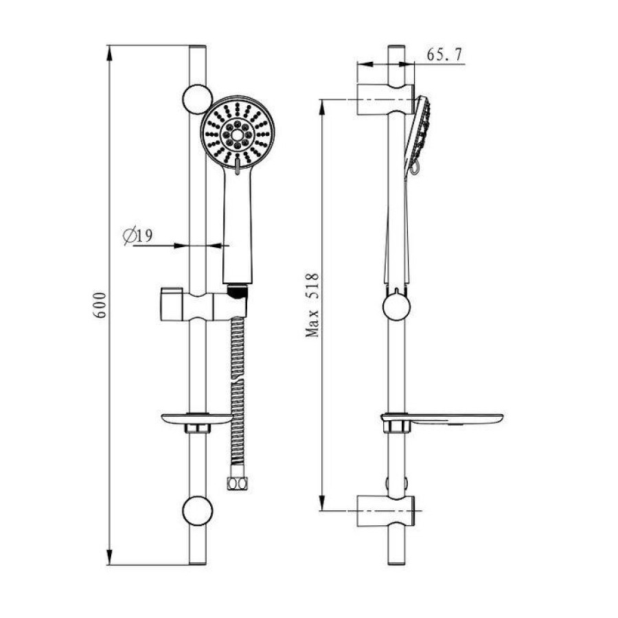 Душевой гарнитур Milardo 3503F60M16