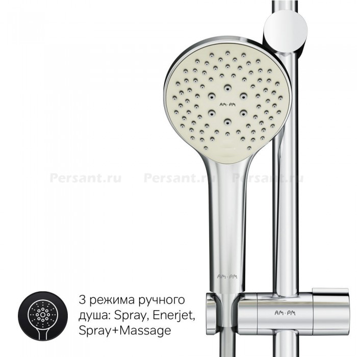 Душевая стойка AM.PM Gem F0790420 с термостатом, хром