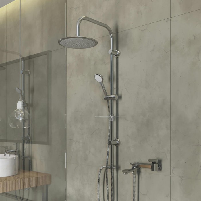 Душевая система Paini RS WHITE 50CR191B0RS1P3 без смесителя, хром